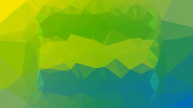 Gabon Flag ISO: GA soluk garip tessellation döngüsü canlandırılmış üçgenler
