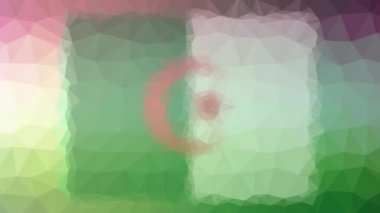 Cezayir Bayrağı ISO: DZ soluk tekno tesselleştirilmiş döngü hareketli çokgenler