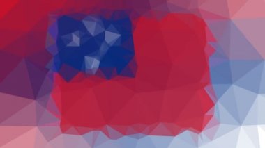 Samoa Flag ISO: WS, modern tesselleme döngüsü animasyon üçgenleri