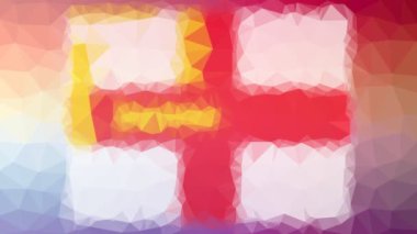 Guernsey Flag ISO: GG soluk tekno tesselleme döngüsü canlandırma üçgenleri