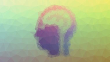 Nöroloji görünen tekno tessellasyon döngüsü animasyon çokgenler