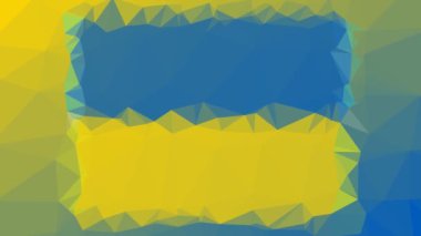 Ukrayna Bayrağı ISO: UA çözünen teknolojik tessellasyon atımlı üçgenler