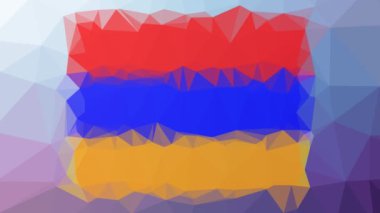 Ermenistan Bayrağı ISO: Tekno tesselleme döngüsü titreşim üçgenleri