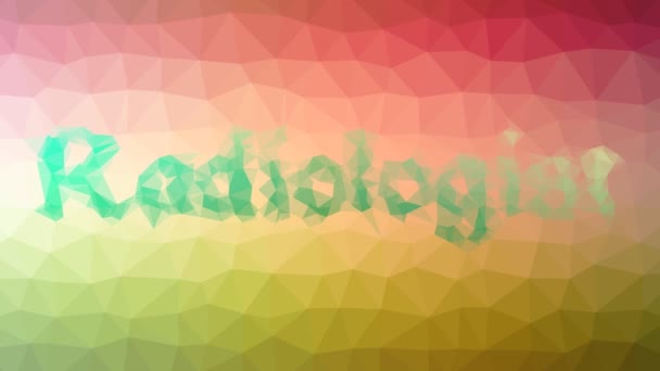 放射線技師が奇妙な触診を受ける アニメ多角形のループ — ストック動画