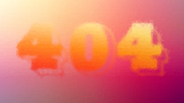 404 Dissolvendo Strani Poligoni Pulsanti Loop Tessellati — Video Stock
