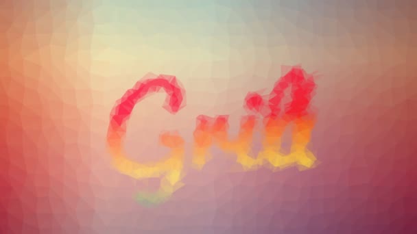 Grill Dissolving Strange Tessellated Looping Moving Triangles — Stock Video