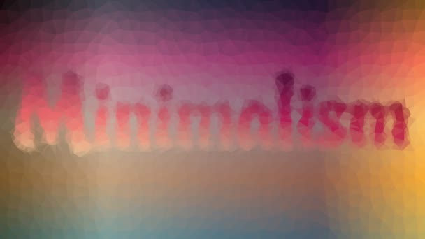 Minimalismus Slábne Podivné Tesselační Smyčky Animovaných Polygonů — Stock video
