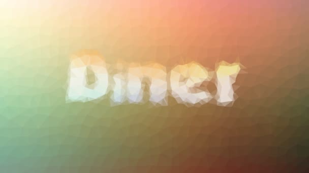Diner Fade Techno Tessellated Pętli Pulsujące Trójkąty — Wideo stockowe