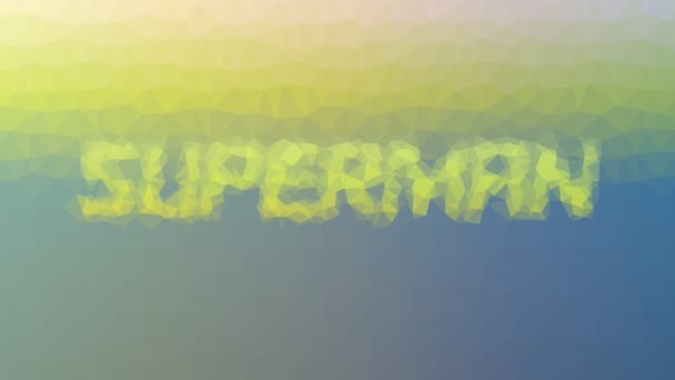Superman Verschijnen Techno Tessellating Lussen Pulserende Driehoeken — Stockvideo