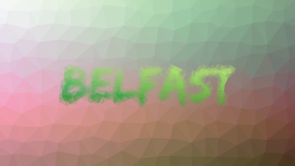 ベルファストは奇妙なテッセレーションループアニメーション三角形を溶解 — ストック動画