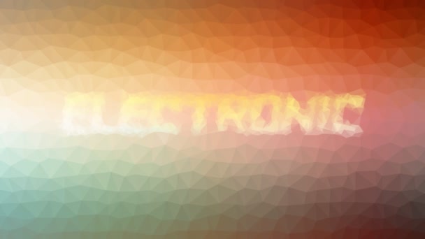 Electronic Fade Techno Tessellated Looping Animated Triangles — Stok Video