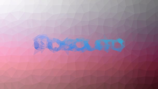 Zanzara Dissolve Tessellazione Techno Loop Poligoni Animati — Video Stock