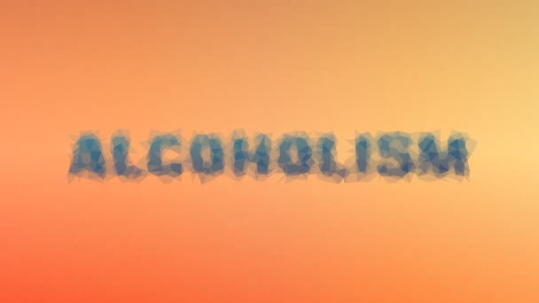 Alkoholizm Zanika Dziwne Tessellation Pętli Ruchome Wielokąty — Wideo stockowe