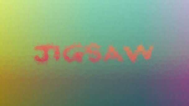 Jigsaw Fade Seltsame Tessellating Looping Moving Dreiecke — Stockvideo