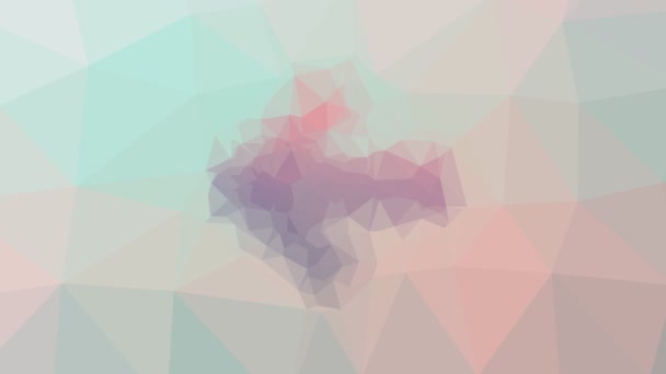Šipka Vlevo Směr Slábnout Podivné Tessellating Smyčka Pulzující Trojúhelníky — Stock video