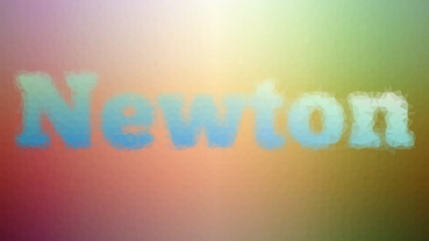 Newton Appare Tecno Tessellato Poligoni Pulsanti Loop — Video Stock