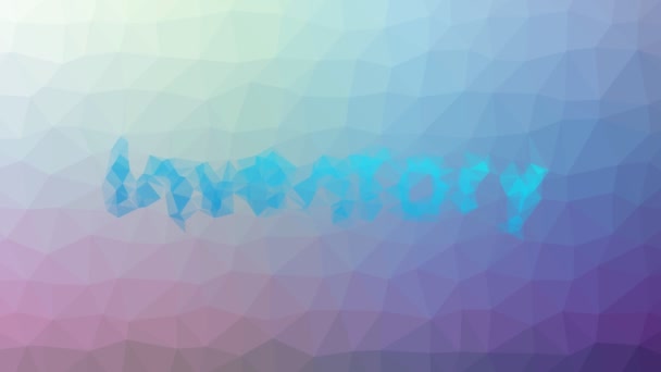 Inventory Dissolve Techno Tessellation Looping Animated Polygons — Stok Video