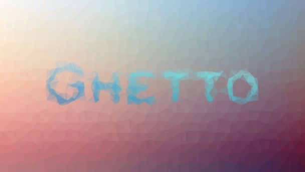 Ghetto Erscheint Seltsam Tessellation Looping Animierte Dreiecke — Stockvideo