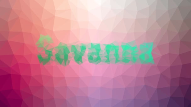 Savanna Fade Techno Tessellated Looping Animated Triangles — Stock Video