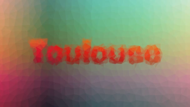 Tolosa Dissolve Tessellazione Techno Loop Poligoni Animati — Video Stock