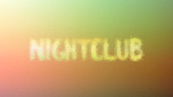 Nightclub Dissolução Moderna Tesselação Looping Pulsando Polígonos — Vídeo de Stock
