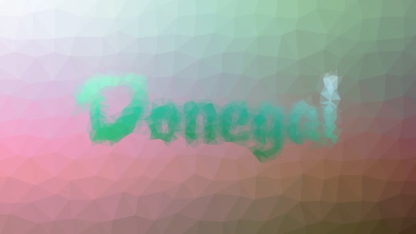 Donegal Dissolving Techno Tessellated Looping Geanimeerde Polygonen — Stockvideo