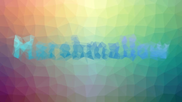 棉花糖外观有趣的Tessellation环状脉动三角形 — 图库视频影像