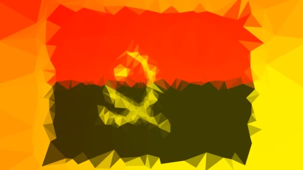 Angola Flag Iso Care Apare Tehnologic Buclă Poligoane Animate — Videoclip de stoc