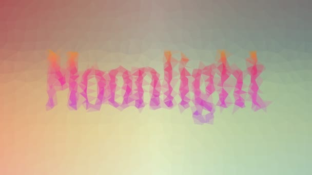 Moonlight Pojawiające Się Dziwne Tessellation Pętli Animowane Trójkąty — Wideo stockowe