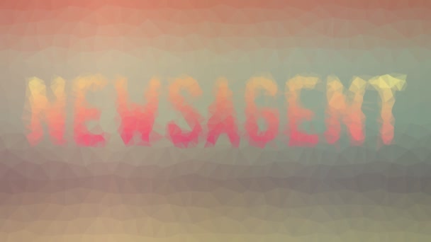 Newsagent Fade Strange Tessellation Looping Animated Triangles — Stock video