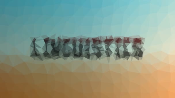 Linguística Fade Estranho Tesselação Looping Animated Polygons — Vídeo de Stock