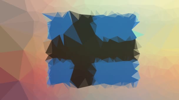 Land Islands Bandeira Iso Dissolvendo Modernos Polígonos Animados Loop Tesselação — Vídeo de Stock