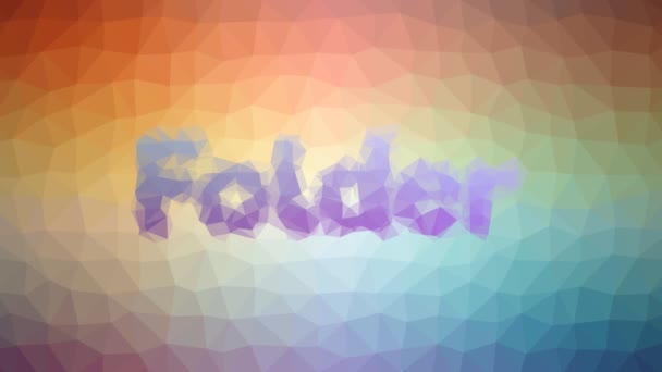 Folder Fade Moderne Tessellatie Lussen Bewegende Driehoeken — Stockvideo