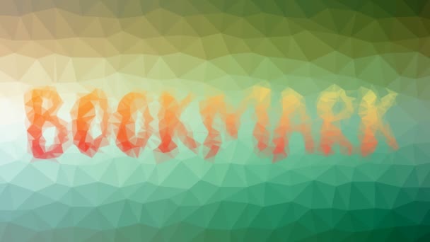 Bookmark Διάλυση Παράξενο Tessellated Looping Κινούμενα Τρίγωνα — Αρχείο Βίντεο