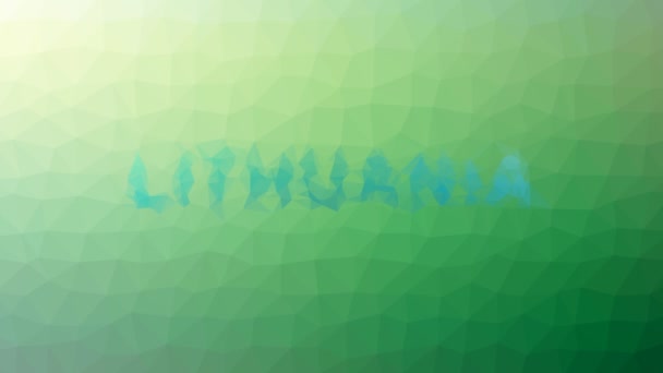 Λιθουανία Ξεθωριάζει Σύγχρονο Tessellation Looping Τρίγωνα — Αρχείο Βίντεο