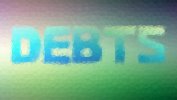 Schulden Verblassen Technologisch Tessellating Looping Pulsing Polygone — Stockvideo