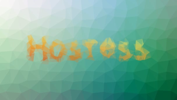 Hostess Dissolução Moderna Tesselação Looping Triângulos Móveis — Vídeo de Stock
