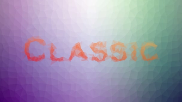 Classici Che Appaiono Strani Triangoli Pulsanti Loop Tessellati — Video Stock