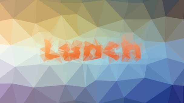Almoço Dissolução Moderna Tesselação Looping Triângulos Animados — Vídeo de Stock