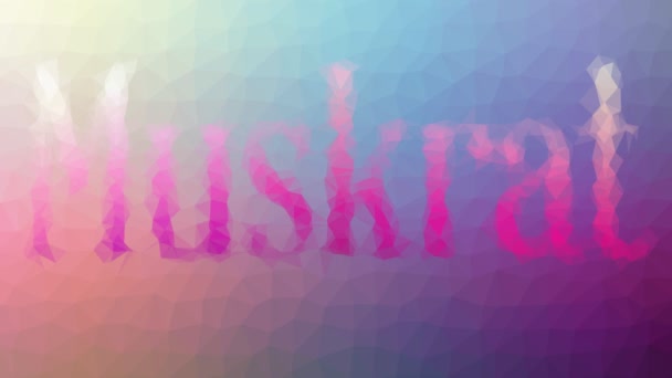 Muskrat Disolviendo Extraños Teselados Bucle Animados Polígonos — Vídeos de Stock