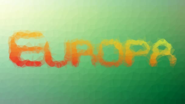 Europa Fade Rare Tessellated Lussen Bewegende Polygonen — Stockvideo