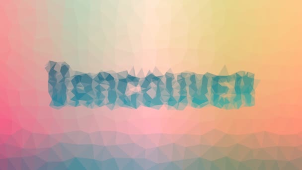 Vancouver Fade Techno Tessellating Looping Pulsing Polygons — Vídeo de Stock