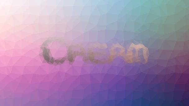 Cream Megjelenő Techno Tessellation Hurok Mozgó Sokszög — Stock videók