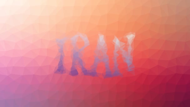 Iran Fade Étrange Boucles Tessellées Triangles Animés — Video