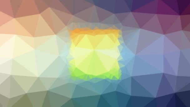 Vierkante Vorm Geometrie Stoppen Verschijnen Interessant Tessellated Looping Geanimeerde Driehoeken — Stockvideo