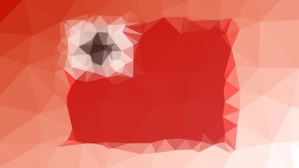Tonga Bandeira Iso Aparecer Interessante Tesselando Polígonos Pulsantes — Vídeo de Stock