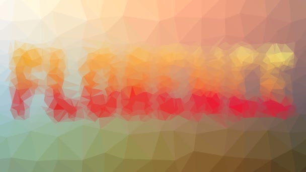 Florença Dissolvendo Interessante Tesselado Looping Pulsando Polígonos — Vídeo de Stock