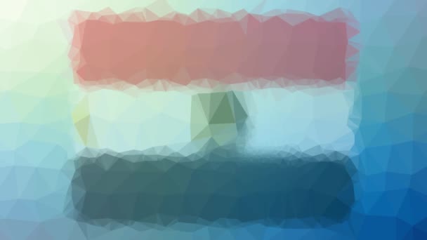 Egypt Vlajka Iso Rozpouštění Moderní Tessellating Smyčka Animované Trojúhelníky — Stock video
