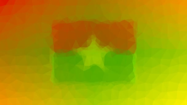 Флаг Буркина Фасо Iso Увядают Технологические Замотанные Петли Анимированных Полигонов — стоковое видео