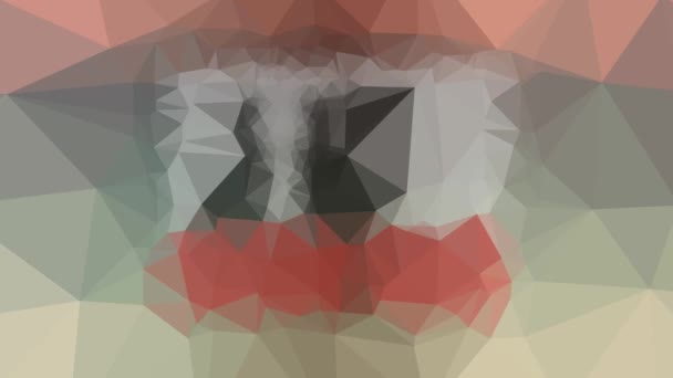 Gibraltar Flag Iso Verblassen Seltsame Tessellating Looping Pulsierende Dreiecke — Stockvideo
